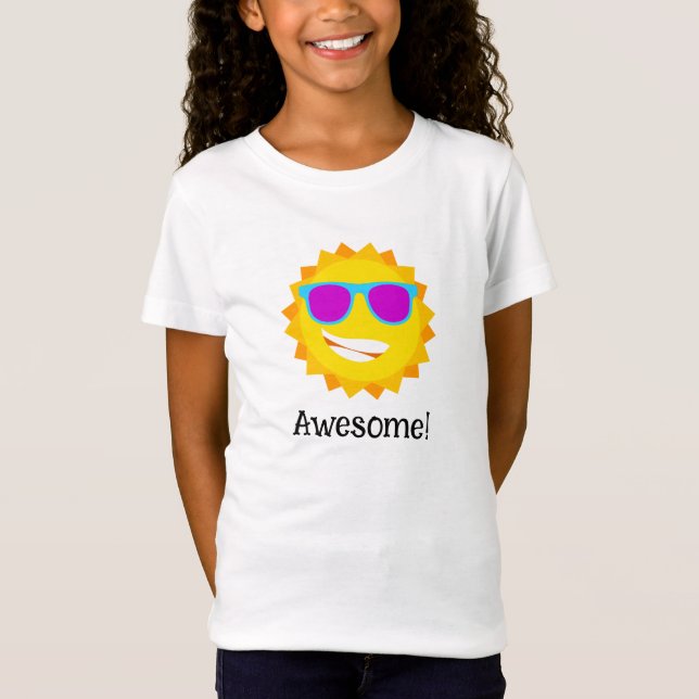 "Incrível!" Camiseta de Cartoon Sunshine para Meni (Frente)