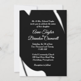 Incrível Convite Abstrato à Noite de Casamento