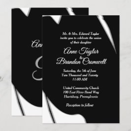 Incrível Convite Abstrato à Noite de Casamento