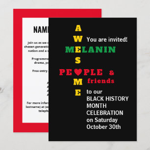 Incrível Convite para o Mês da História Negra Mela
