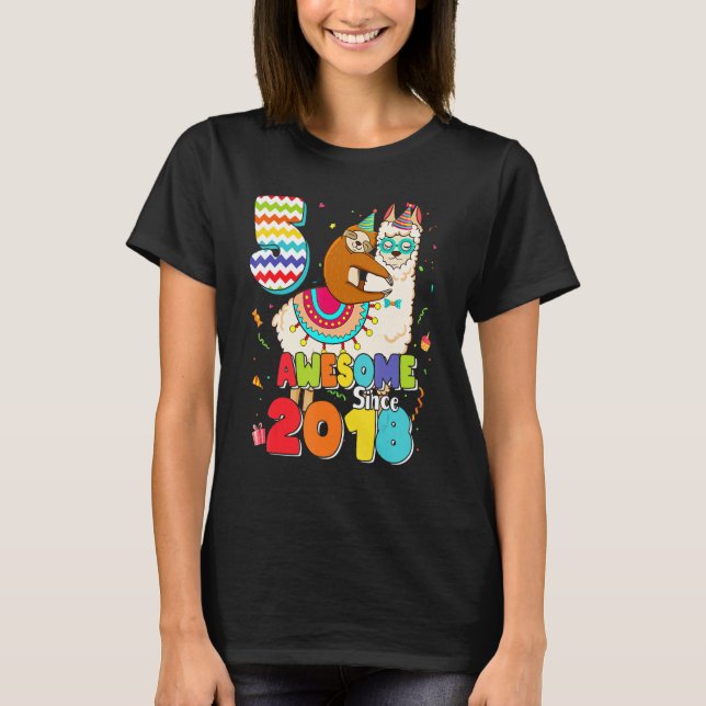 Incrível De 5 Anos Desde 2018, Camisa De Aniversár (Frente)