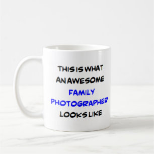 incrível fotógrafo familiar caneca de café