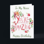 INCRÍVEL **NIECE** NO SEU Cartão DE ANIVERSÁRIO<br><div class="desc">ENVIE ESTE CARTÃO INCRÍVEL E PODE ADICIONAR A IDADE DELA SE QUISER... COMO SEMPRE NAS MINHAS CARTAS. OBRIGADOS DE PARAR POR UMA DAS MINHAS OITO LOJAS!!</div>