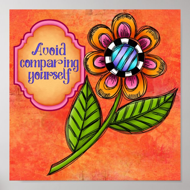 Incrível Poster de pensamento positivo (Frente)