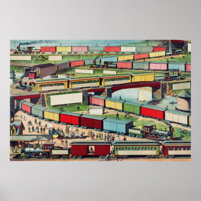 Incrível poster de transporte de trem (Frente)