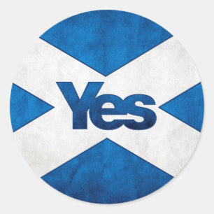 Independência escocesa - de Saltire etiqueta sim