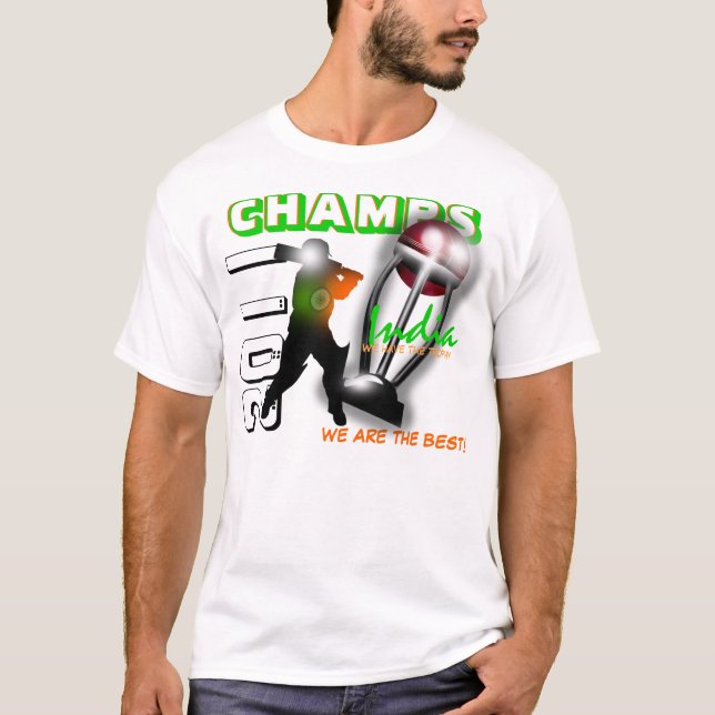 India 2011 t-shirt dos campeões do campeonato do (Frente)