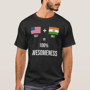 Índia EUA Camisa Incrível Bandeiras Indianas