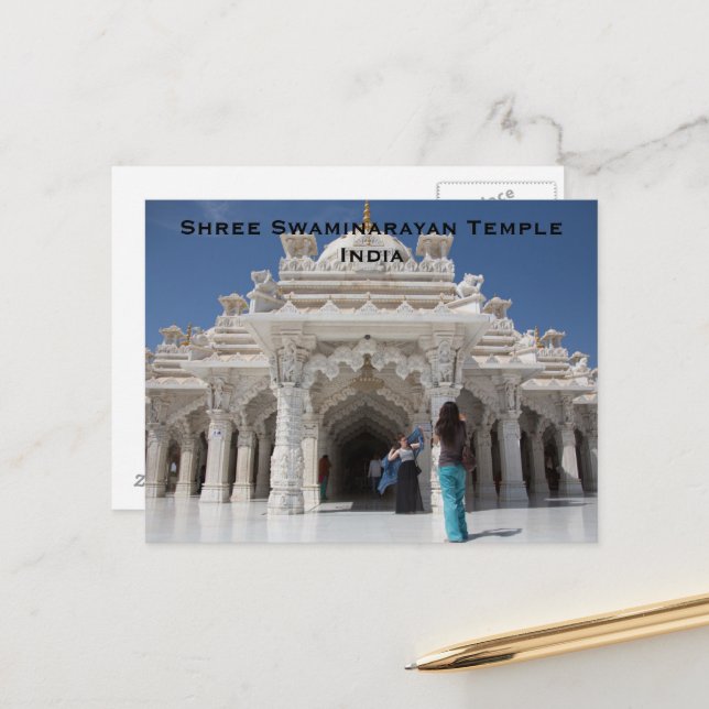 Índia Turismo de Viagem Antiga Adicionar Cartão Po (Frente/Verso In Situ)