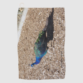 Indian Blue Peafowl golf towel