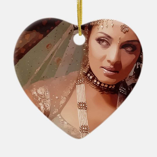 Indian bride ornamento de cerâmica