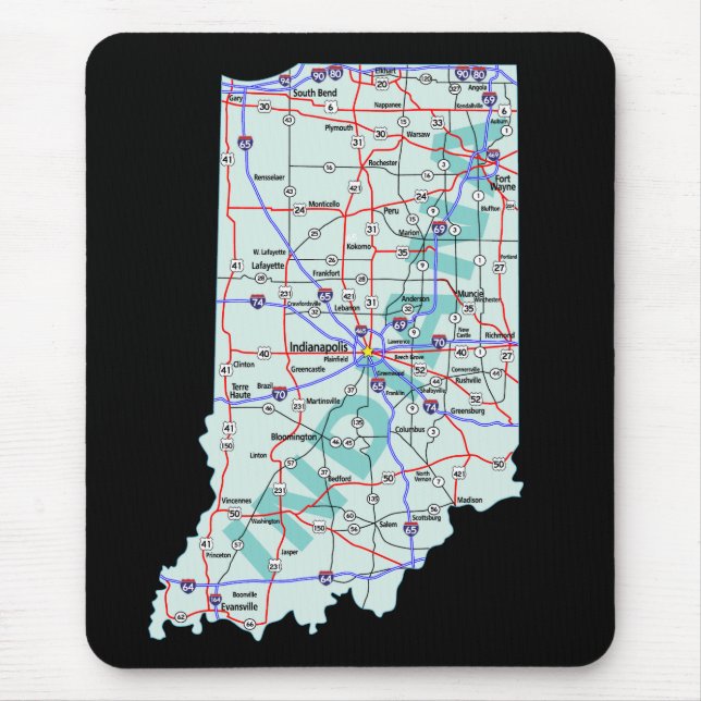 Indiana Map Mousepad (Frente)