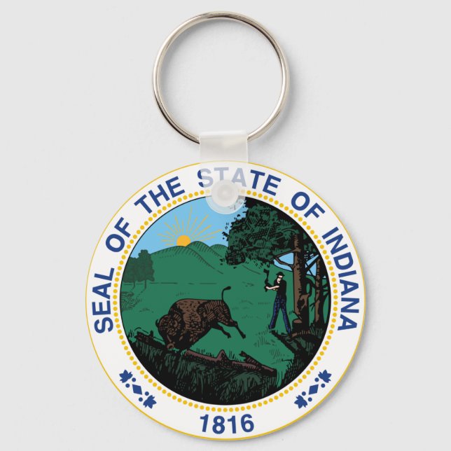 Indiana State Seal Chaveiro (Frente)