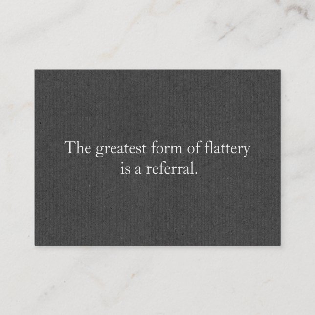 Indicação Cinza Empresarial Profissional de Cartão de Referê (Frente)