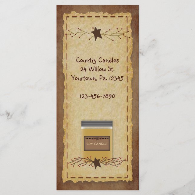 Indicador de Placa de Rack da Vela (Frente)