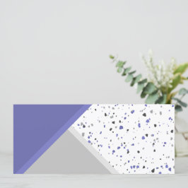 Indicador Geométrico Terrazzo da Cinza Periwinkle 