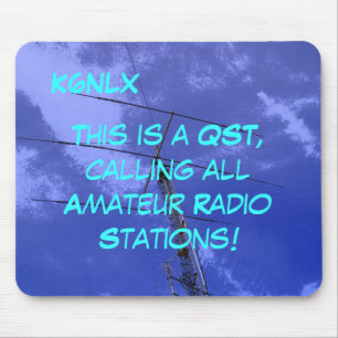 Indicativo de chamada rádio amador Mousepad QST