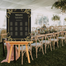 Indicativo de Menu de Bebidas Vintage Douradas Ele