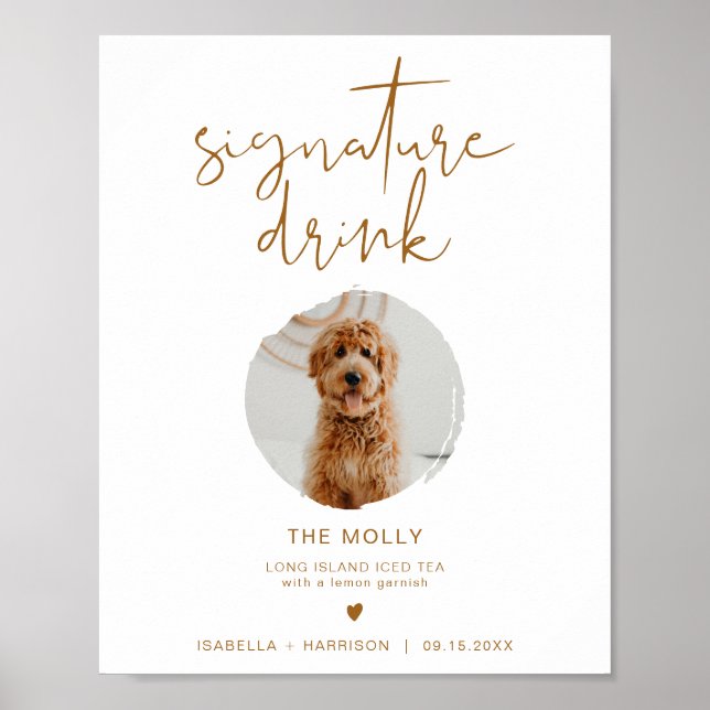 INDIE Bohemian 1 Photo Pet Signature Drink Poster (Frente)