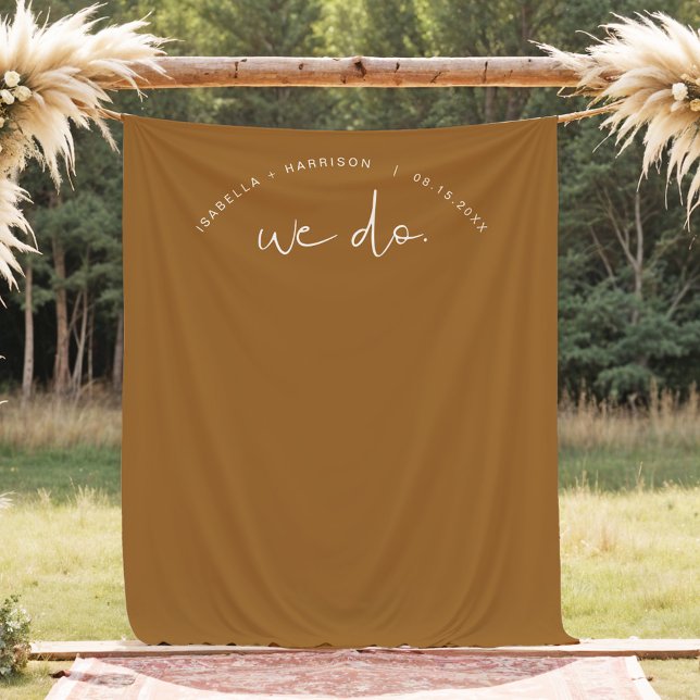 INDIE Boho Earth Tone Weds Backdrop Tapeçaria (Criador carregado)