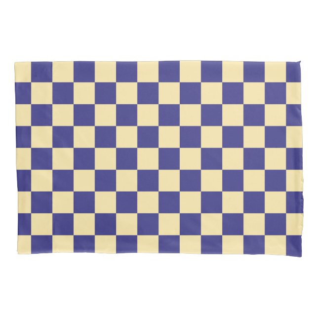 Indigo and butter checkerboard pattern (Frente-Esquerda)