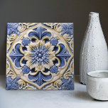 Indigo Azulejo Azul Amarelo Português Lisboa<br><div class="desc">Os azulejos decorativos de cerâmica portuguesa de Lisboa, Indigo Azulejo, são uma bela e única adição a qualquer lar. Um produto de alta qualidade com estética de eterno. A cor azul dos azulejos é inspirada pelo azul-índio dos famosos azulejos azulejo de Lisboa, acrescentando um toque de história e cultura ao...</div>