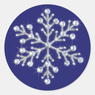 Índigo de cristal da etiqueta do floco de neve do