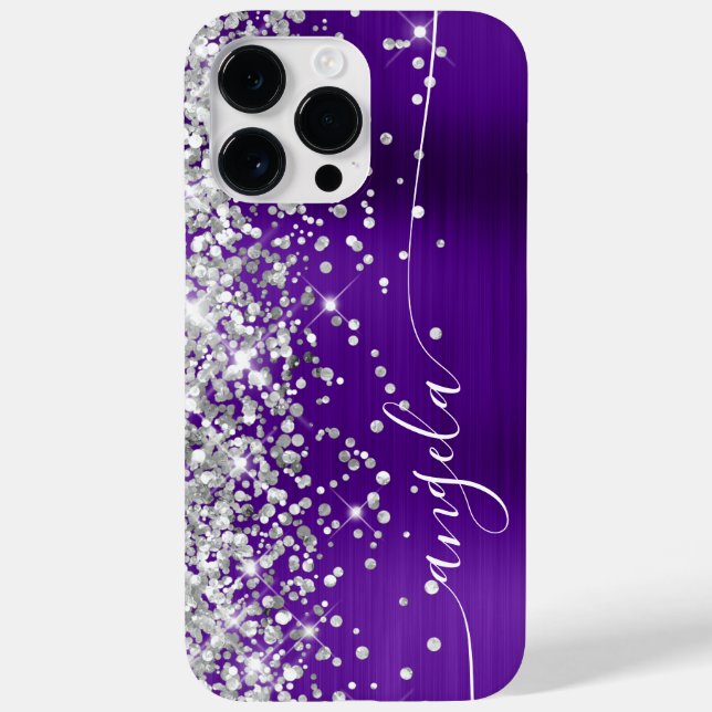 Indigo Purple e Silver Glittery Glam Signature (Verso)