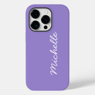 Índigo Roxo & Branco Nome ou Texto Personalizado