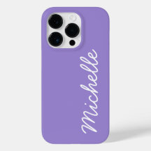 Indigo Roxo e Branco Nome ou Texto Personalizado