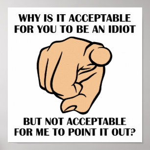 Indique o poster engraçado dos idiota