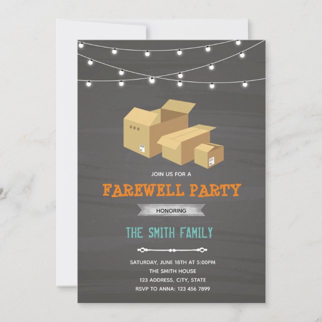 Indo embora com convite de caixa (Frente)