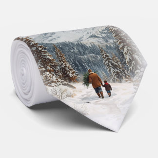 Indo para Casa - Gravata de Natal Personalizada Ma