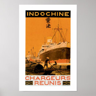 Indochine Chargeurs Reunis Poster