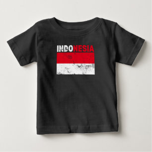 Indonésia Flag Vintage T-Shirt