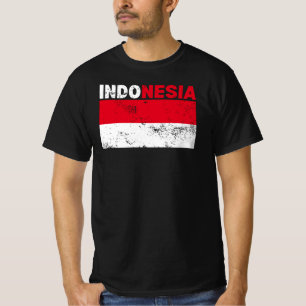 Indonésia Flag Vintage T-Shirt