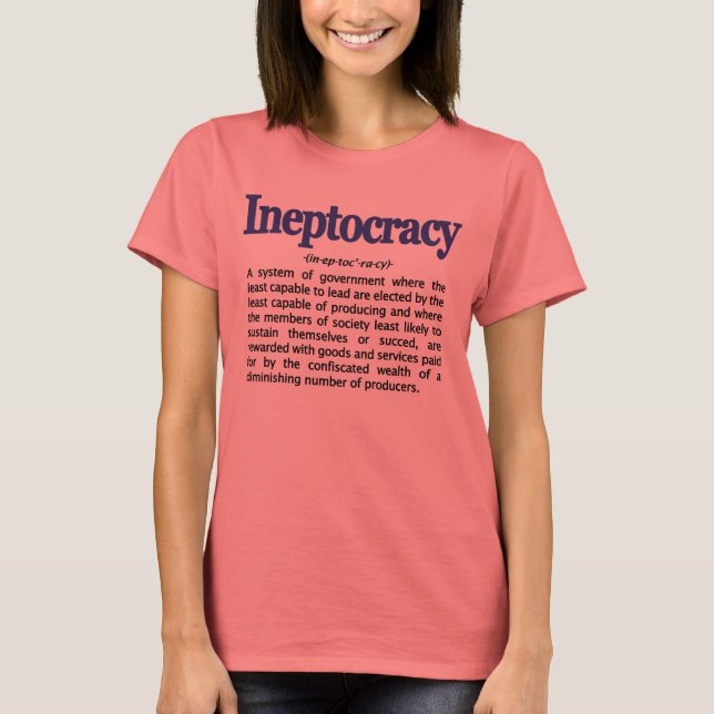 Ineptocracia Definição de T-Shirt (Frente)