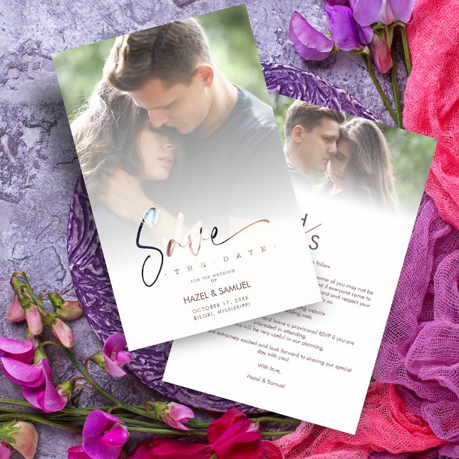 Inexpensive Low Cost Modern Vellum Effect Wedding (Criador carregado)