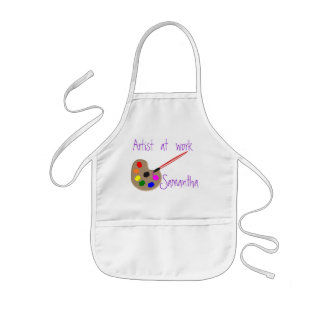 Infantil Artista no trabalho - avental personalizado dos