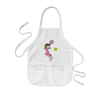 Infantil Avental bonito da menina do tênis