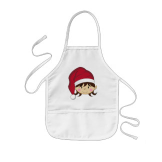 Infantil Avental bonito do duende do Natal