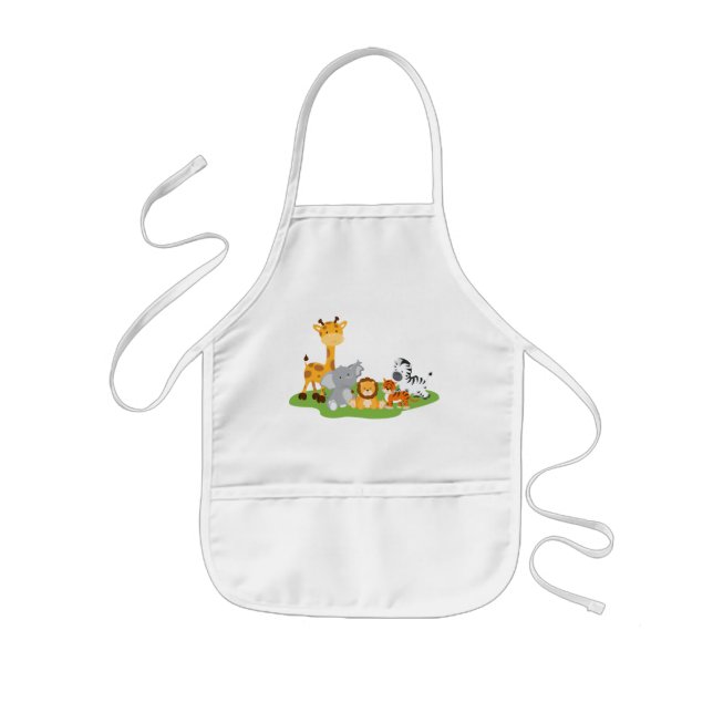 Infantil Avental bonito dos miúdos dos animais do bebê da (Frente)