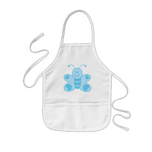 Infantil Avental Borboleta Azul