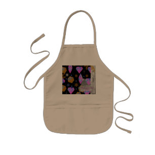 Infantil Avental de Bolso com Diamante Dourado