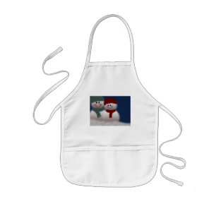 Infantil Avental do boneco de neve