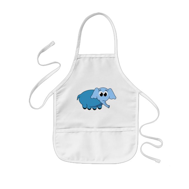 Infantil avental do Kid Elefante Azul (Frente)