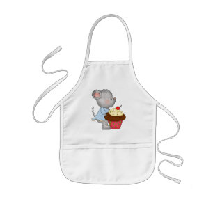 Infantil avental do mouse cupcake