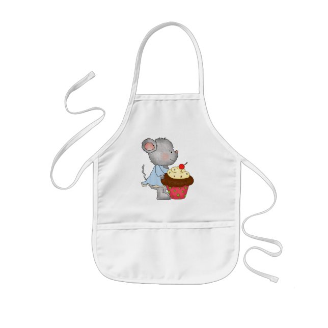 Infantil avental do mouse cupcake (Frente)