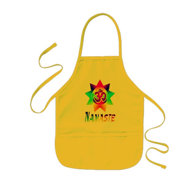 Infantil Avental do OM Namaste do arco-íris (Frente)
