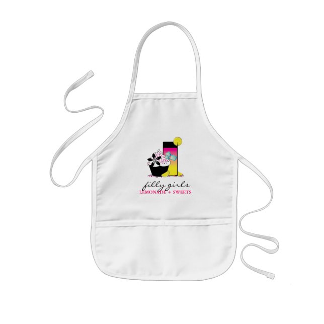 Infantil Avental feito sob encomenda da padaria do cupcake (Frente)